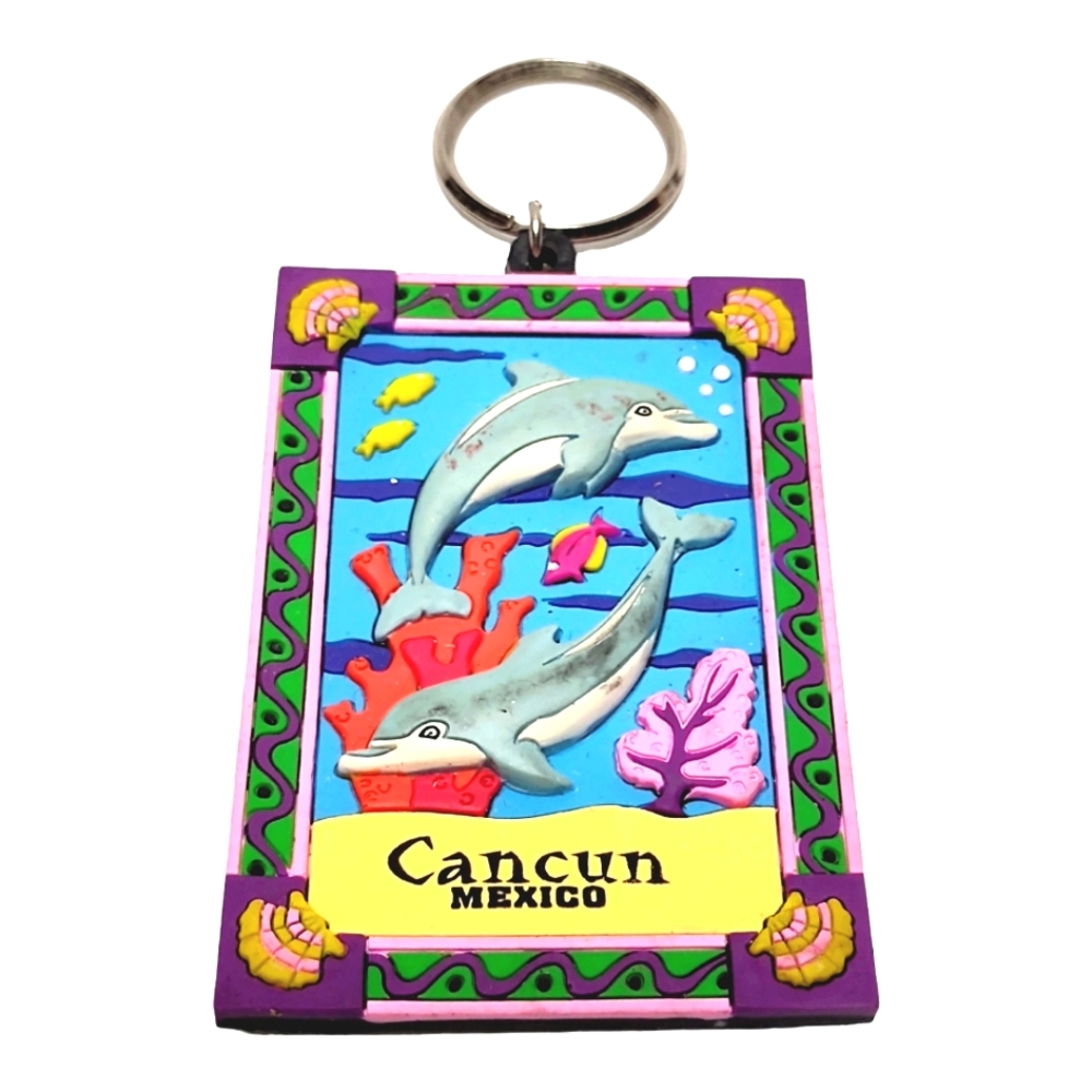 Cancun Dolphin Key Chain or Craft Charm Accent